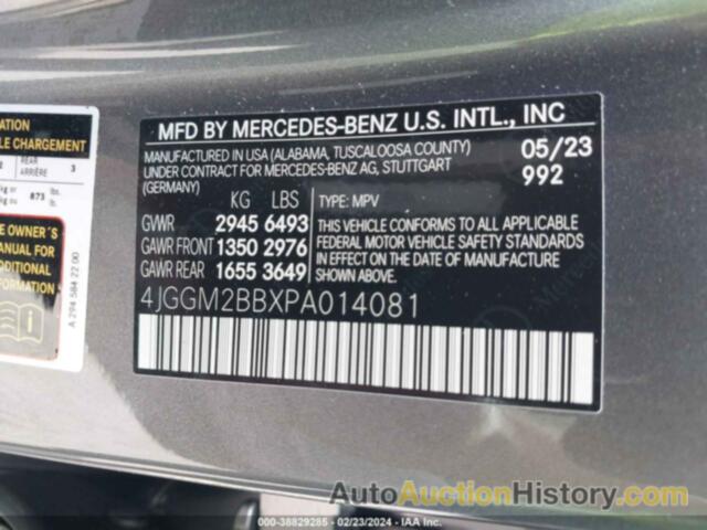 MERCEDES-BENZ EQE SUV 350+, 4JGGM2BBXPA014081