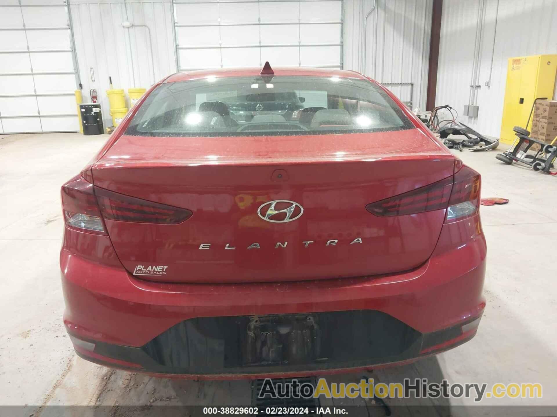 HYUNDAI ELANTRA SEL, 5NPD84LF6LH506456