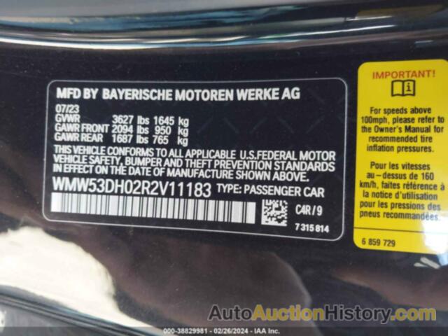 MINI COOPER S, WMW53DH02R2V11183