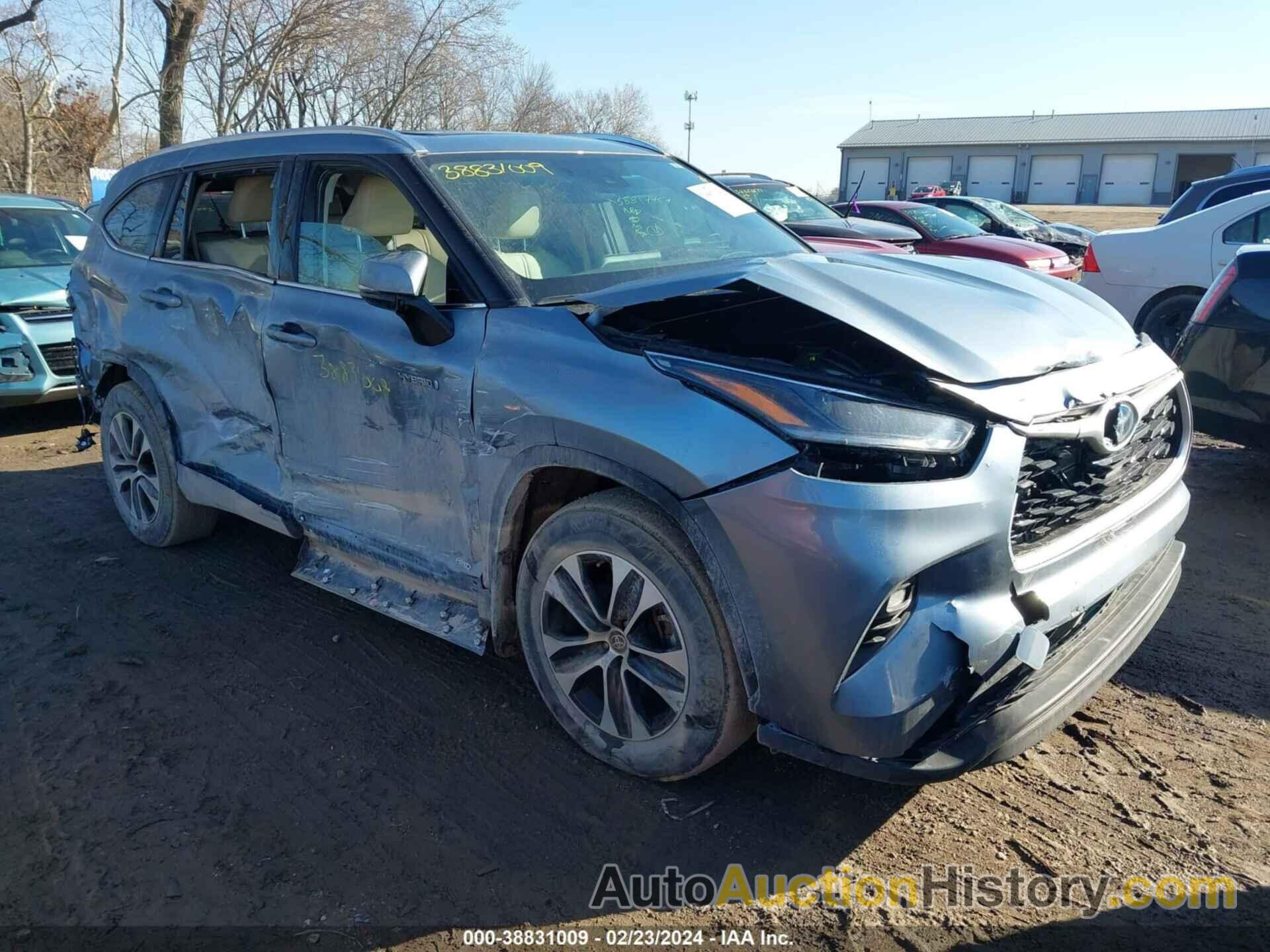 TOYOTA HIGHLANDER HYBRID XLE, 5TDGBRCH2MS067703