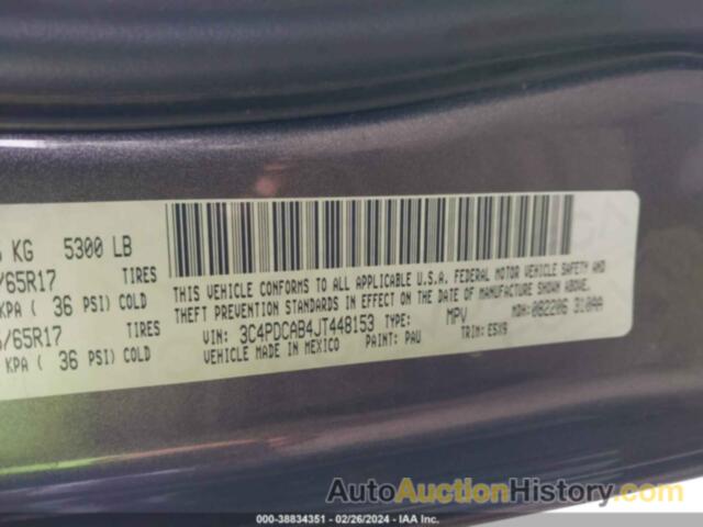 DODGE JOURNEY SE, 3C4PDCAB4JT448153