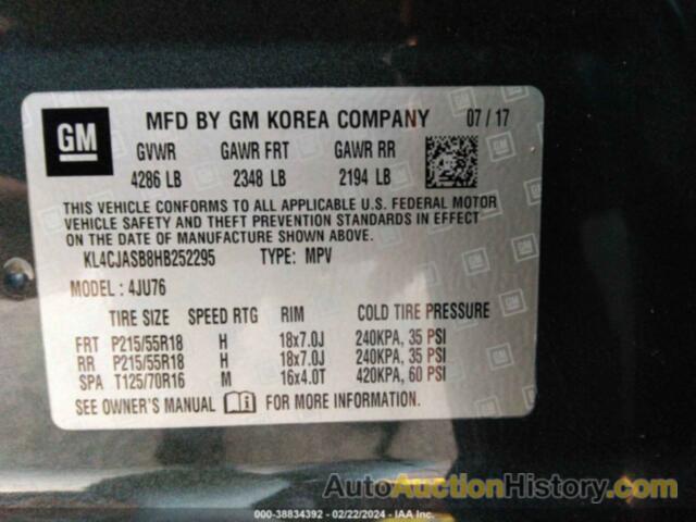 BUICK ENCORE PREFERRED, KL4CJASB8HB252295