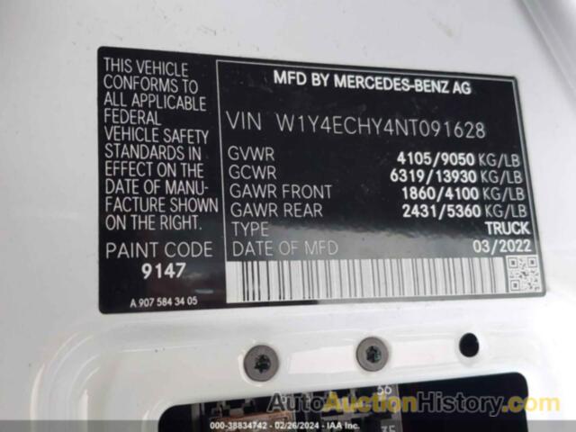 MERCEDES-BENZ SPRINTER 2500 HIGH ROOF V6, W1Y4ECHY4NT091628