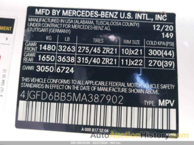 MERCEDES-BENZ AMG GLE 53 COUPE 4MATIC, 4JGFD6BB5MA387902