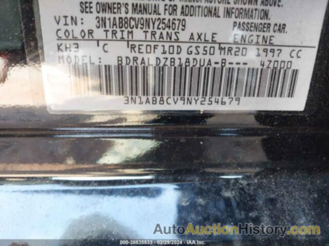 NISSAN SENTRA SV XTRONIC CVT, 3N1AB8CV9NY254679