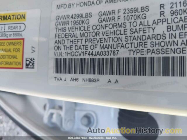 HONDA ACCORD EX, 1HGCV1F44JA033787