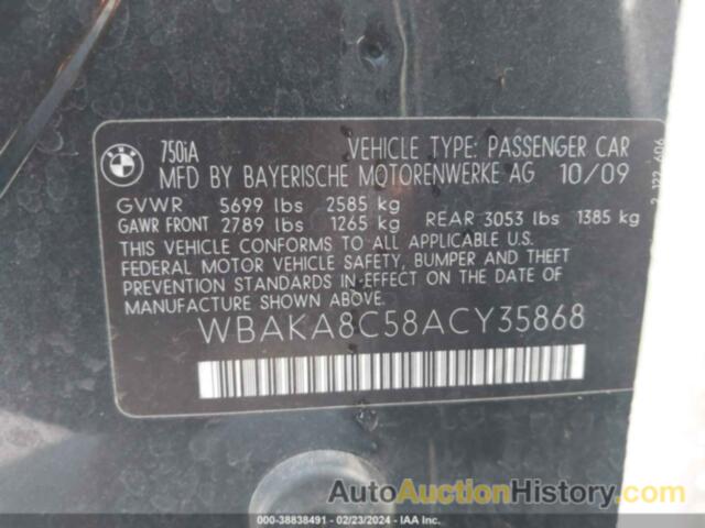 BMW 750I, WBAKA8C58ACY35868