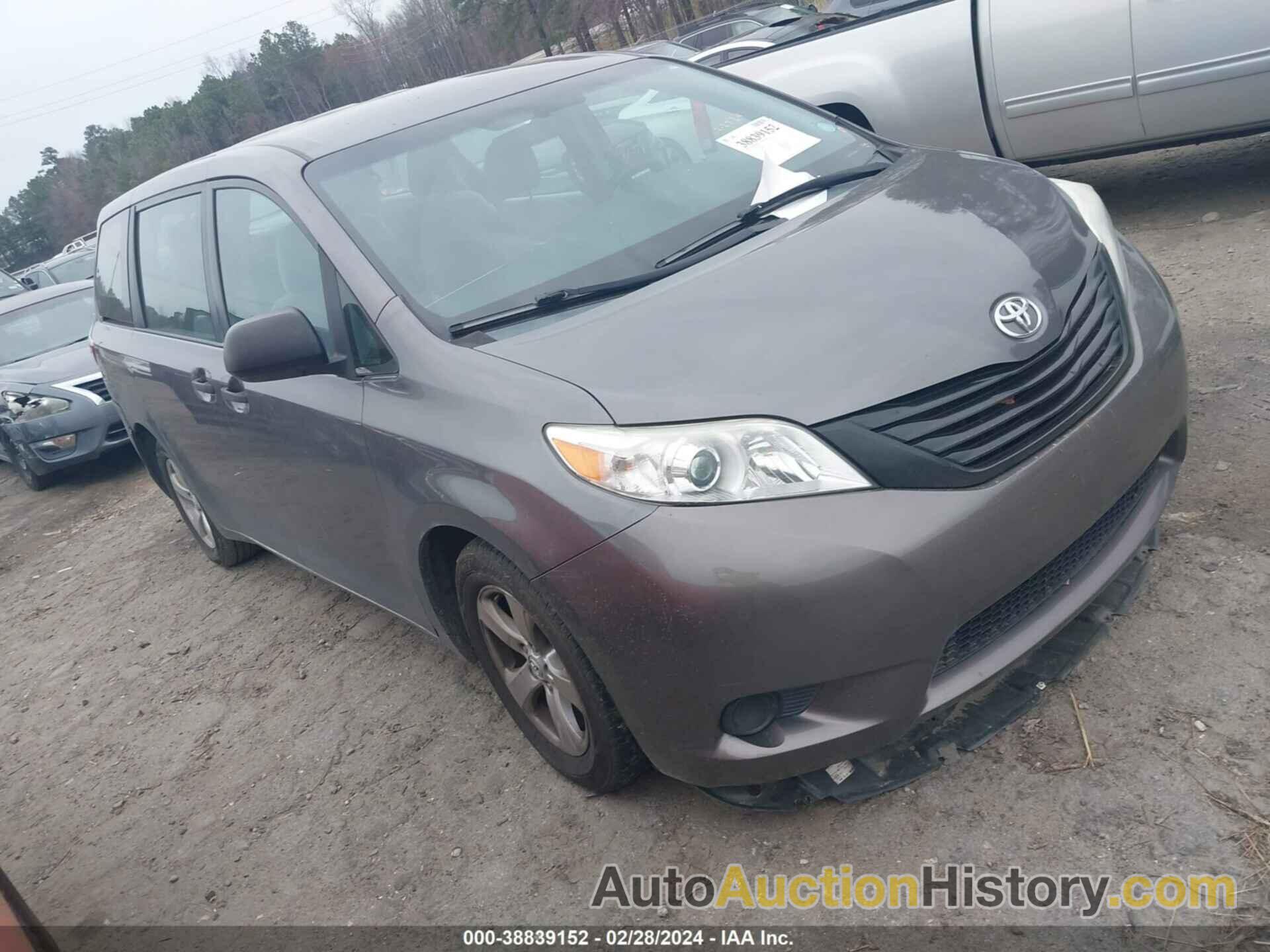 TOYOTA SIENNA L 7 PASSENGER, 5TDZK3DC4GS695923