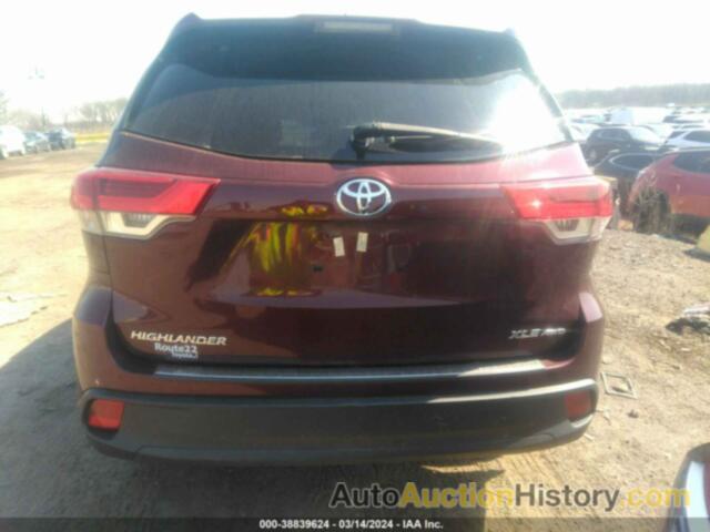 TOYOTA HIGHLANDER XLE, 5TDJZRFH1KS982536