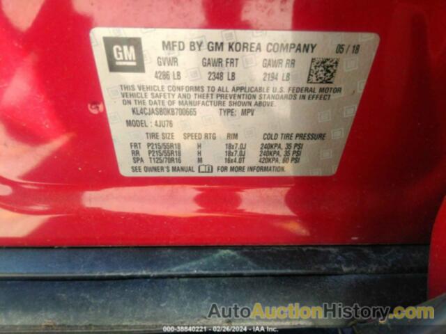 BUICK ENCORE FWD PREFERRED, KL4CJASB0KB700665