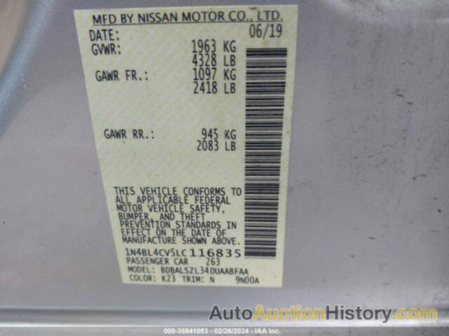 NISSAN ALTIMA SR FWD, 1N4BL4CV5LC116835