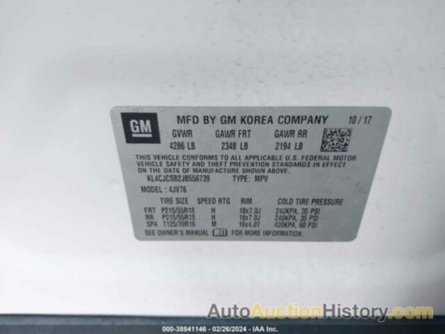 BUICK ENCORE ESSENCE, KL4CJCSB2JB556739