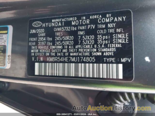 HYUNDAI PALISADE LIMITED, KM8R54HE7MU174805