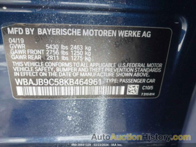 BMW M550I XDRIVE, WBAJB9C58KB464961