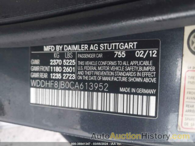 MERCEDES-BENZ E 350 4MATIC, WDDHF8JB0CA613952