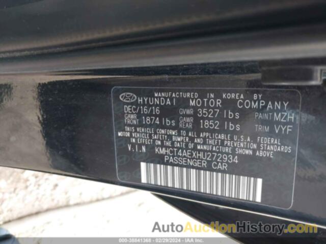 HYUNDAI ACCENT SE, KMHCT4AEXHU272934