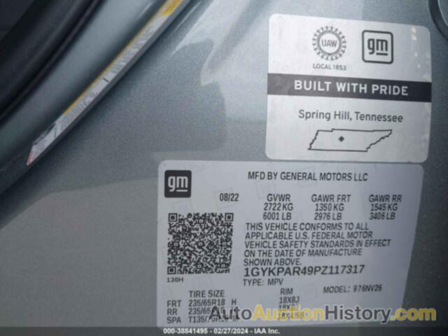 CADILLAC XT6 FWD LUXURY, 1GYKPAR49PZ117317