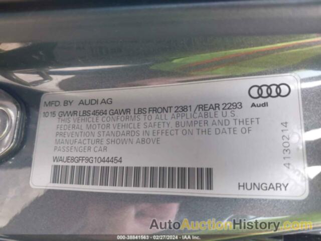 AUDI A3 2.0T PREMIUM, WAUE8GFF9G1044454