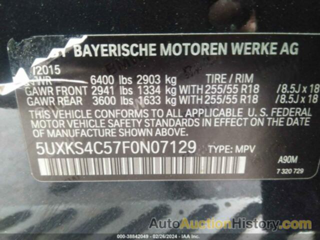 BMW X5 XDRIVE35D, 5UXKS4C57F0N07129