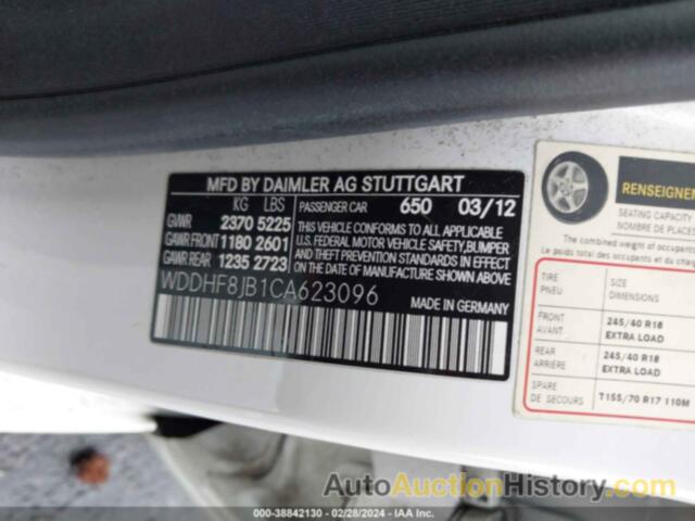 MERCEDES-BENZ E 350 4MATIC, WDDHF8JB1CA623096