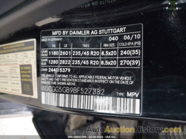 MERCEDES-BENZ GLK 350, WDCGG5GB9BF527382