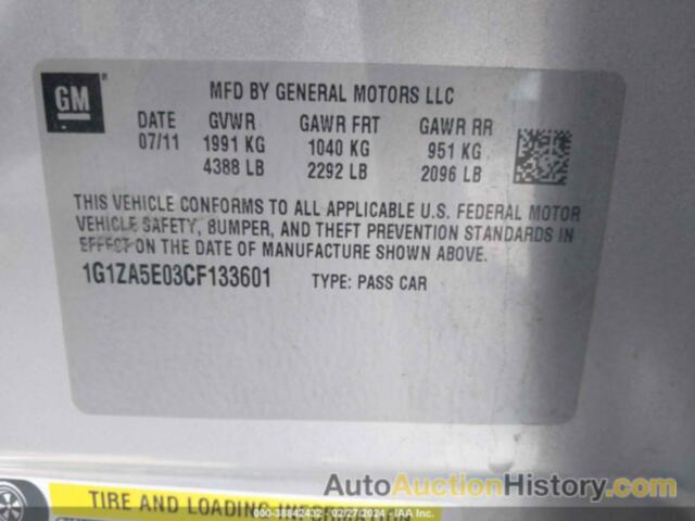 CHEVROLET MALIBU LS, 1G1ZA5E03CF133601