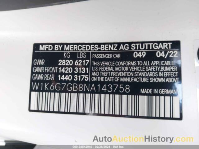 MERCEDES-BENZ S 580 4MATIC, W1K6G7GB8NA143758