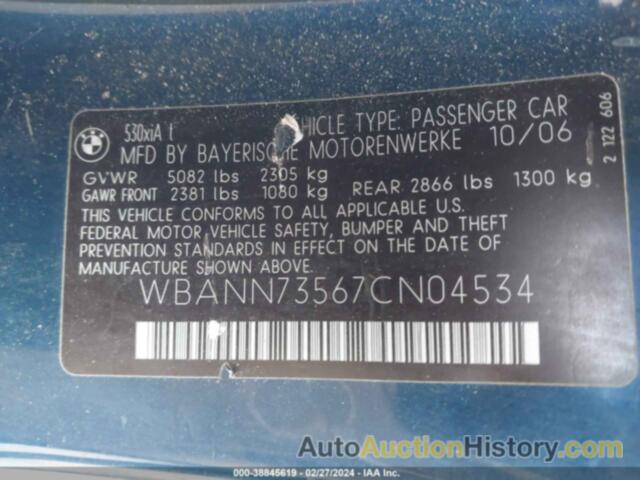 BMW 530 XIT, WBANN73567CN04534