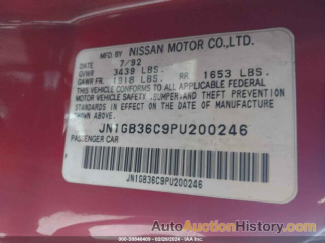 NISSAN NX 2000, JN1GB36C9PU200246