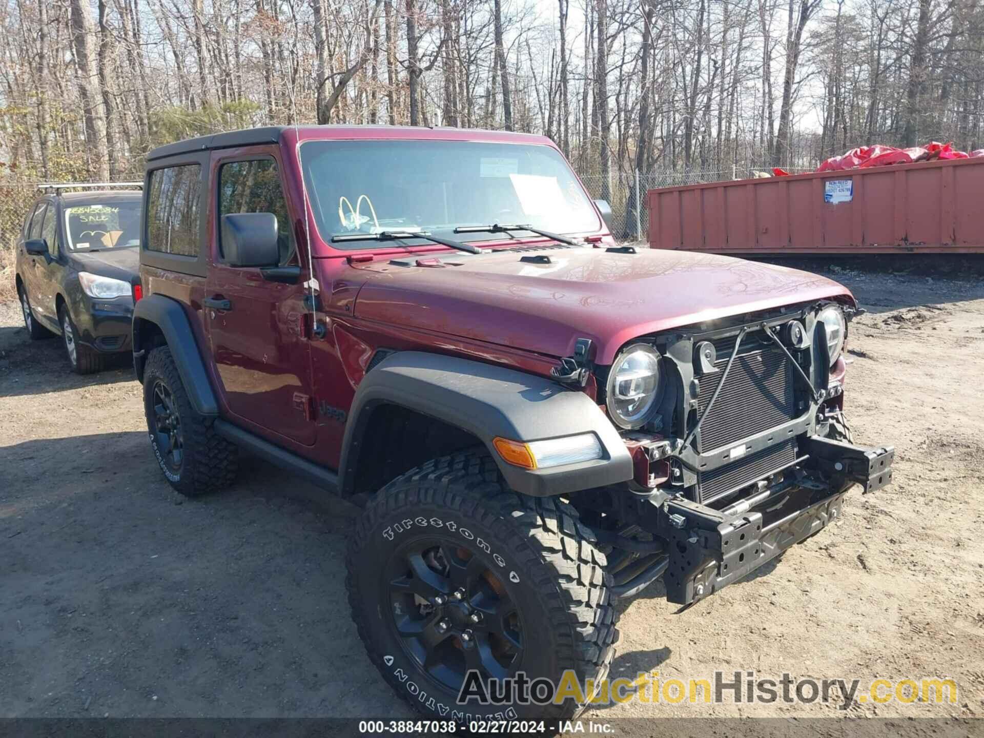 JEEP WRANGLER WILLYS 4X4, 1C4GJXAN3MW691705