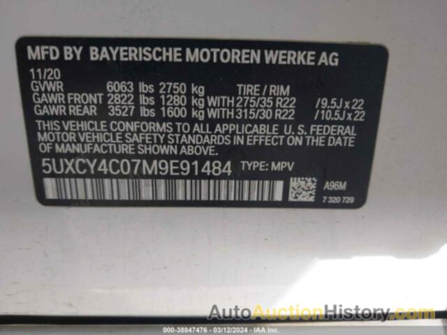 BMW X6 SDRIVE40I, 5UXCY4C07M9E91484