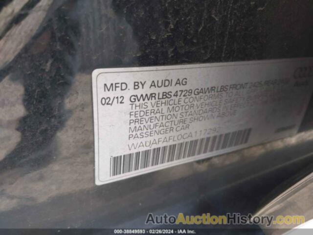 AUDI A4 2.0T PREMIUM, WAUAFAFL0CA117292