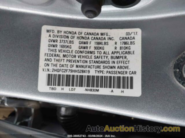 HONDA CIVIC EX, 2HGFC2F79HH528419