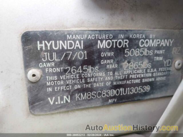 HYUNDAI SANTA FE 2.7L V6 GLS/2.7L V6 LX, KM8SC83D01U130539