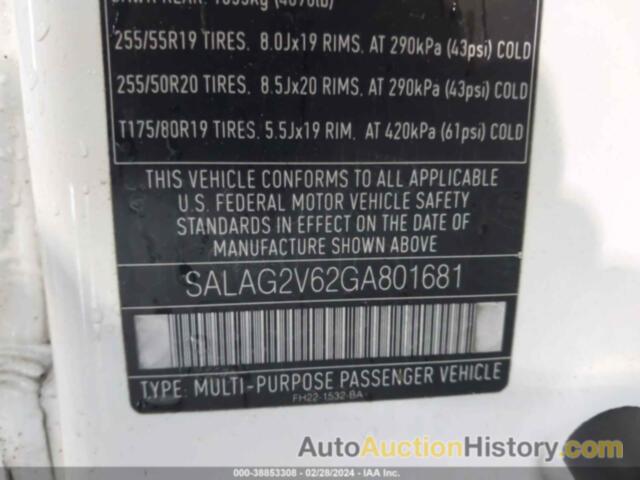 LAND ROVER LR4, SALAG2V62GA801681