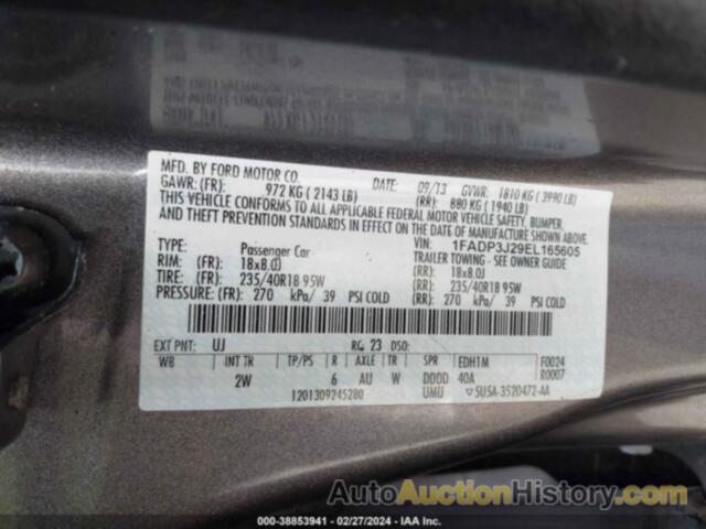 FORD FOCUS TITANIUM, 1FADP3J29EL165605