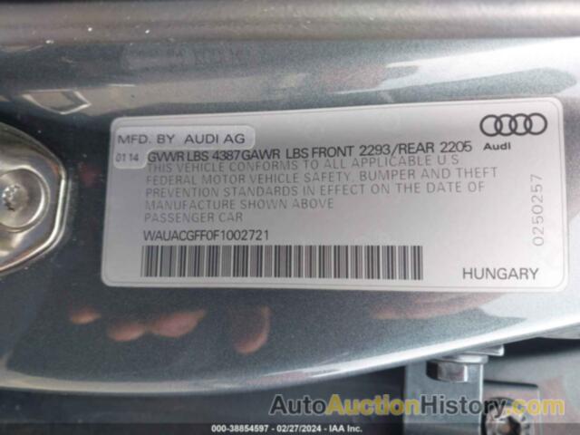 AUDI A3 1.8T PREMIUM, WAUACGFF0F1002721