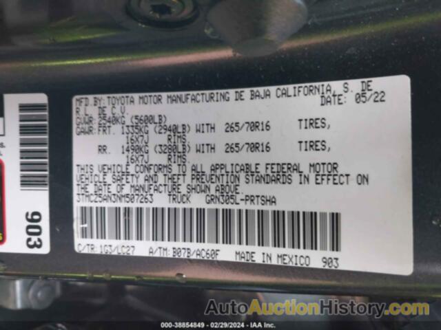 TOYOTA TACOMA TRD OFF ROAD, 3TMCZ5AN3NM507263