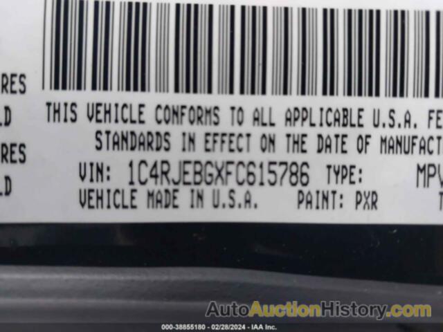 JEEP GRAND CHEROKEE LIMITED, 1C4RJEBGXFC615786