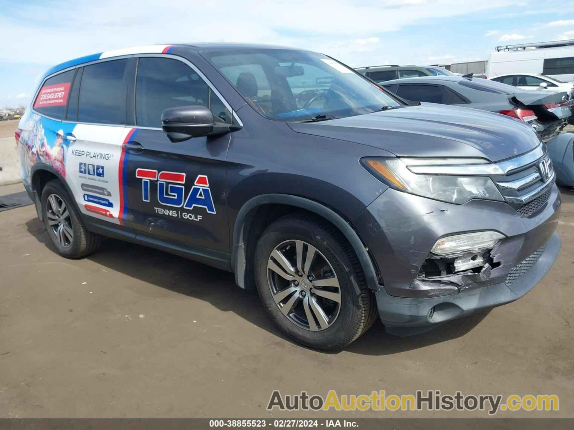 HONDA PILOT EXL, 5FNYF6H59GB112277