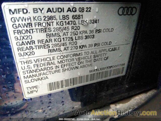 AUDI Q7 PREMIUM PLUS, WA1LXBF77PD001166