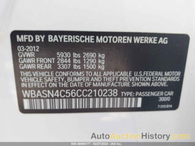 BMW 550I GRAN TURISMO, WBASN4C56CC210238