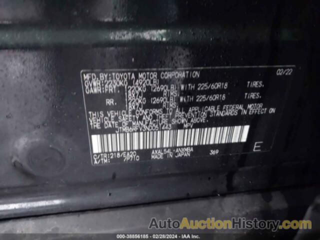 TOYOTA RAV4 XLE PREMIUM HYBRID, JTMB6RFV3ND051443