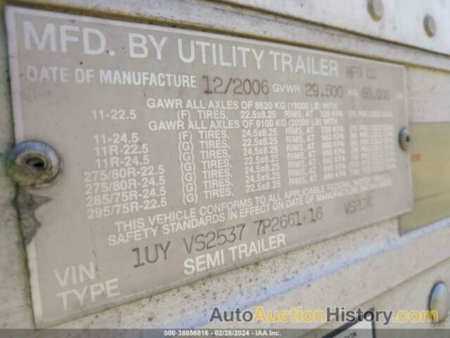 UTILITY TRAILER MFG, 1UYVS25377P266116