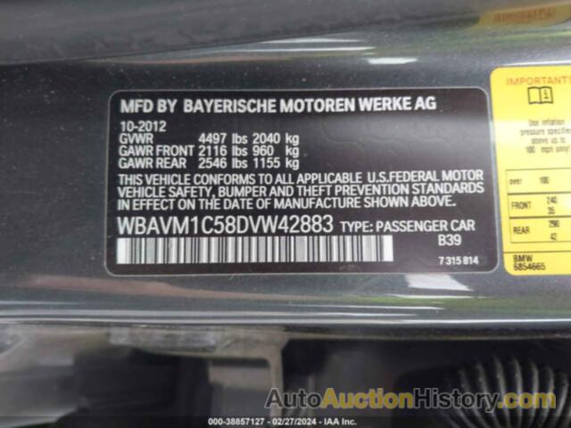 BMW X1 SDRIVE28I, WBAVM1C58DVW42883