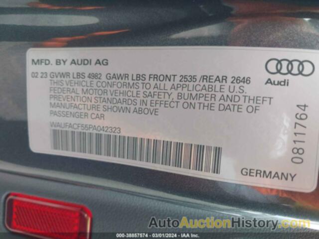 AUDI A5 SPORTBACK PREMIUM PLUS 45 TFSI S LINE QUATTRO S TRONIC, WAUFACF55PA042323