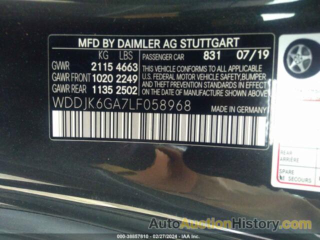 MERCEDES-BENZ SL 450, WDDJK6GA7LF058968