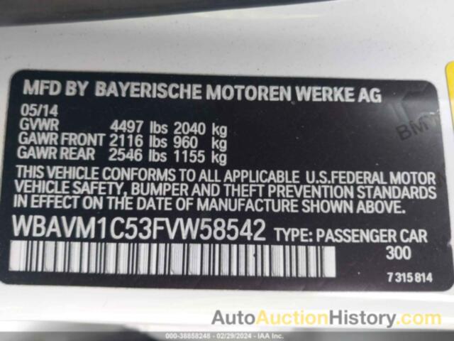 BMW X1 SDRIVE28I, WBAVM1C53FVW58542