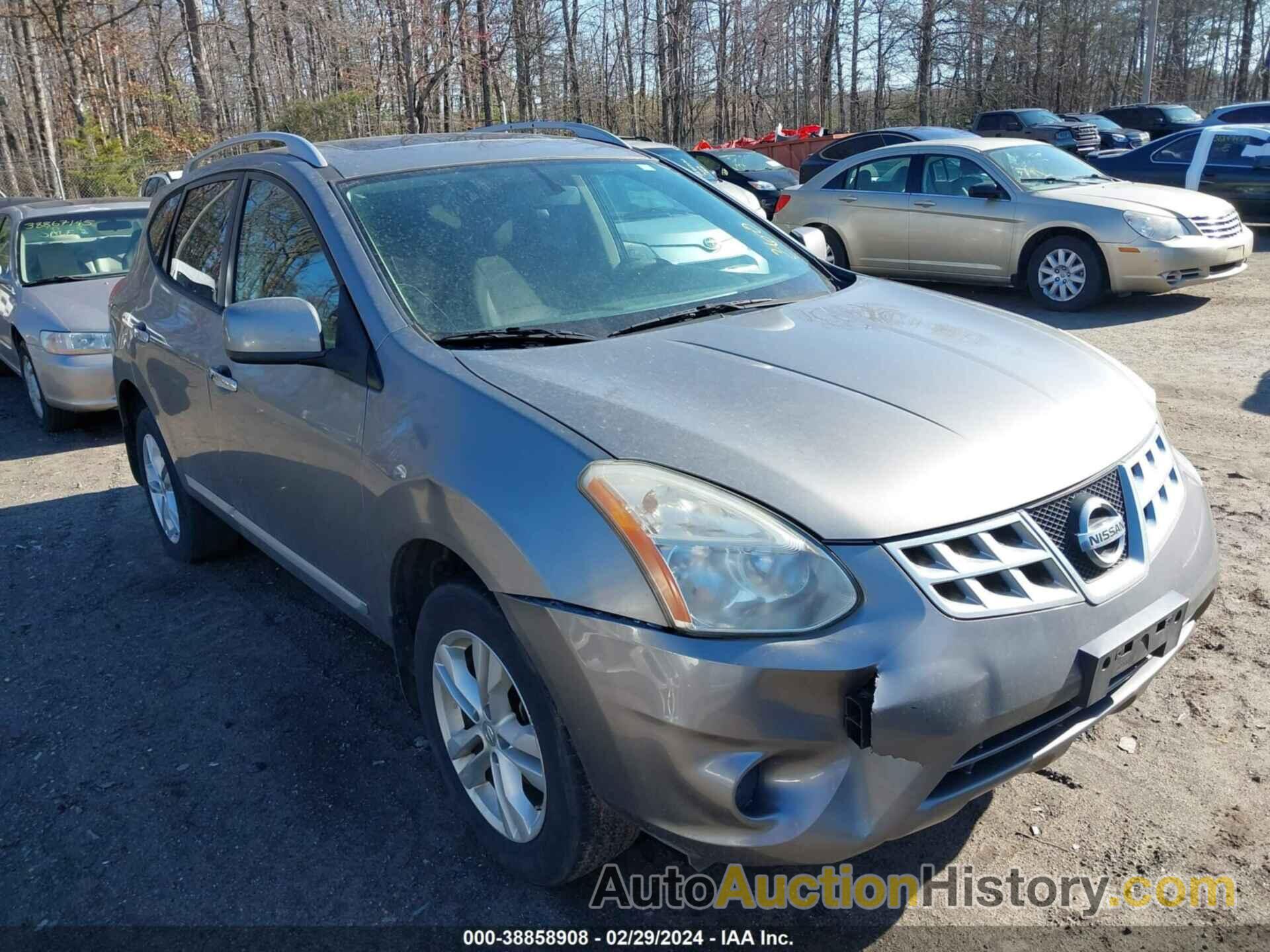 NISSAN ROGUE S/SV, JN8AS5MV8CW352895