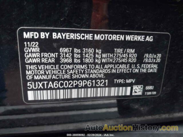 BMW X5 PHEV XDRIVE45E, 5UXTA6C02P9P61321
